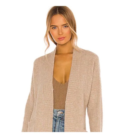 Lafayette 148 New York Cardigan Beige open collarless cardigan Size S - Picture 1 of 10